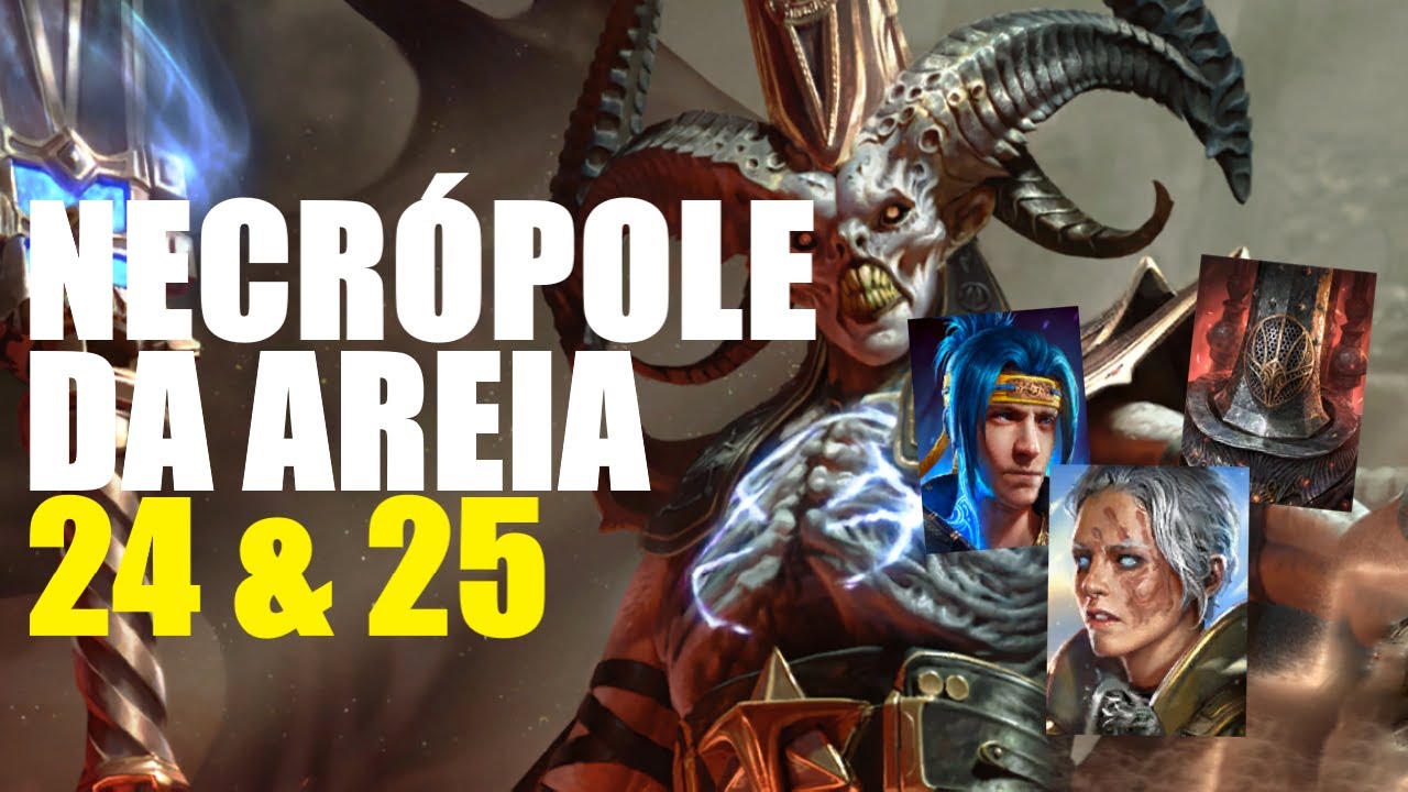 Como Vencer a Necrópole de Areia 24 & 25 | Raid: Shadow Legends
