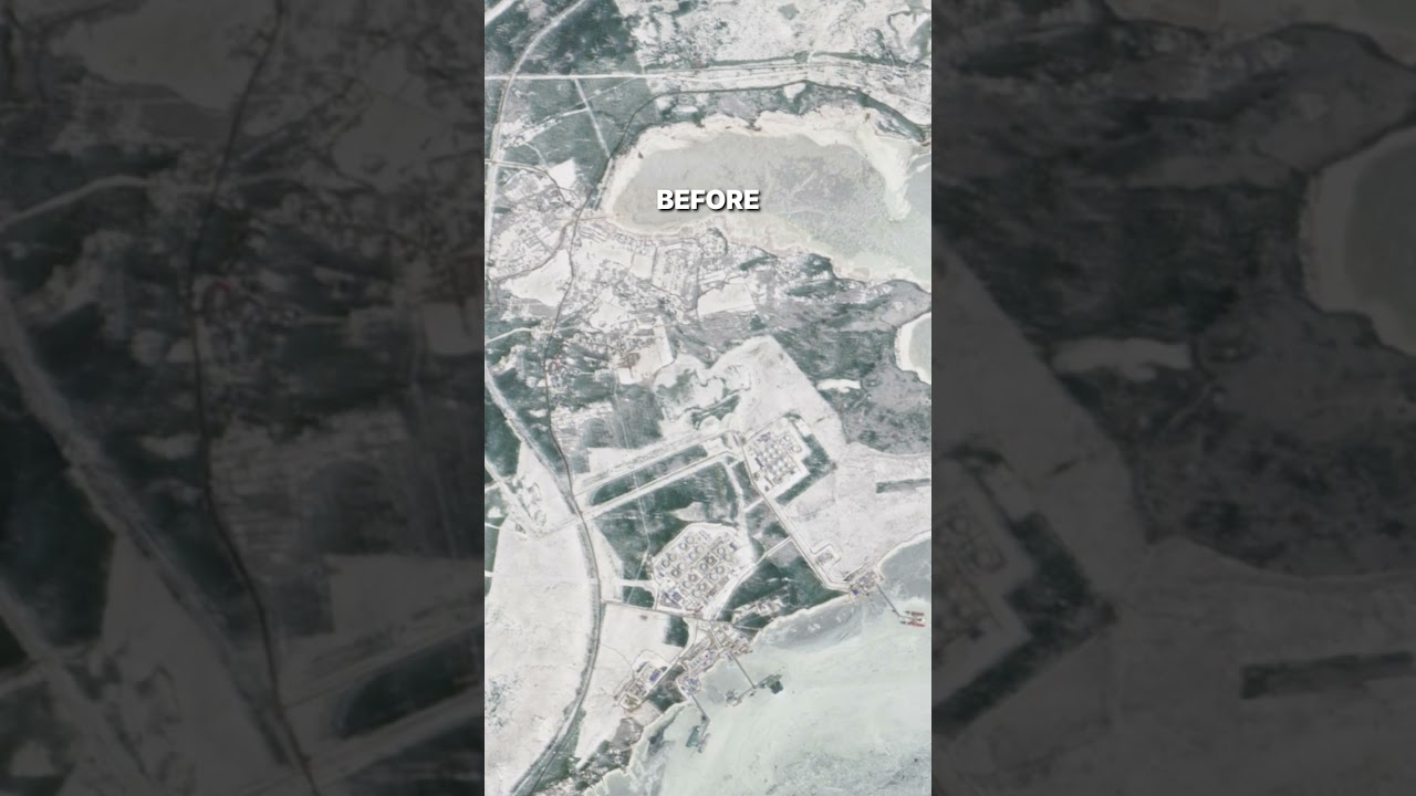 This is what a drone strike on a major oil port looks like - from space.