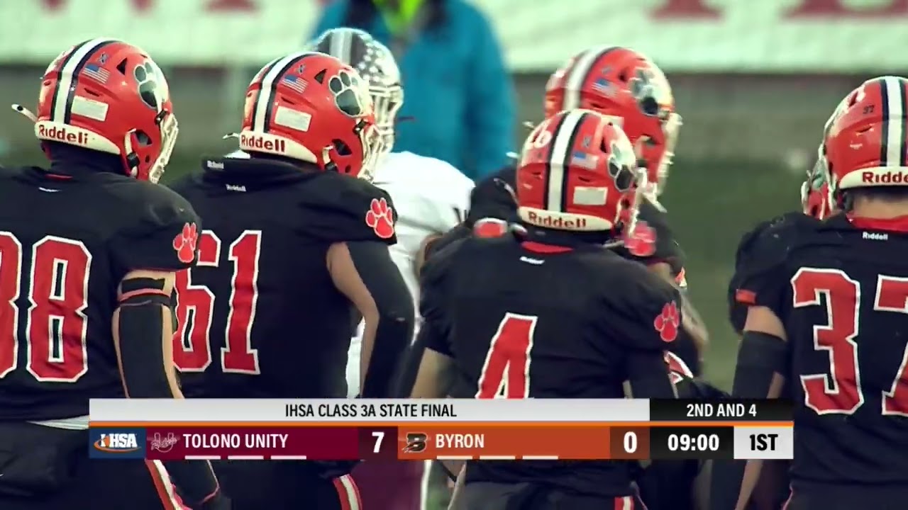 2025 IHSA Boys Football Class 3A Championship Game: Byron vs. Tolono Unity