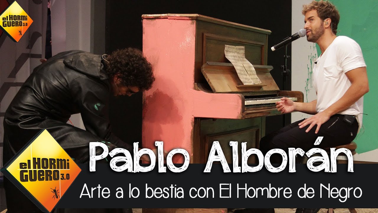 El Hombre de Negro 'pinta' el videoclip de Pablo Alborán en 'El Hormiguero 3.0'