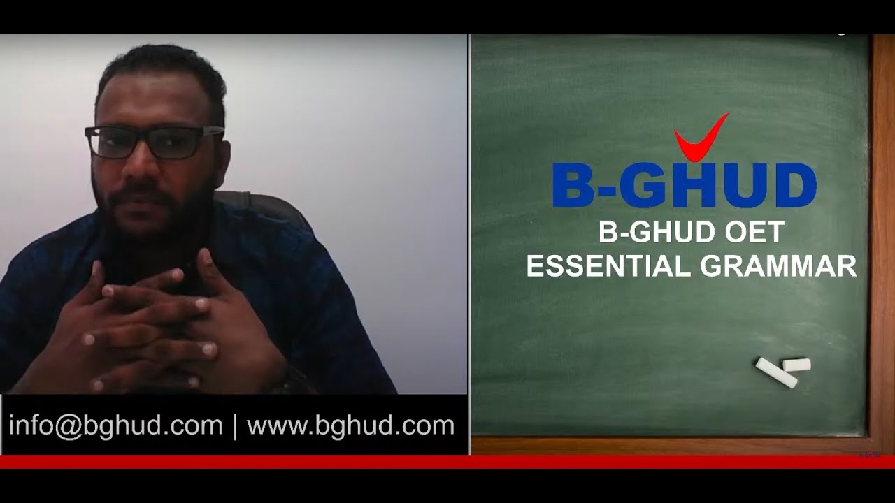 B-GHUD OET ESSENTIAL GRAMMAR LIVE #1