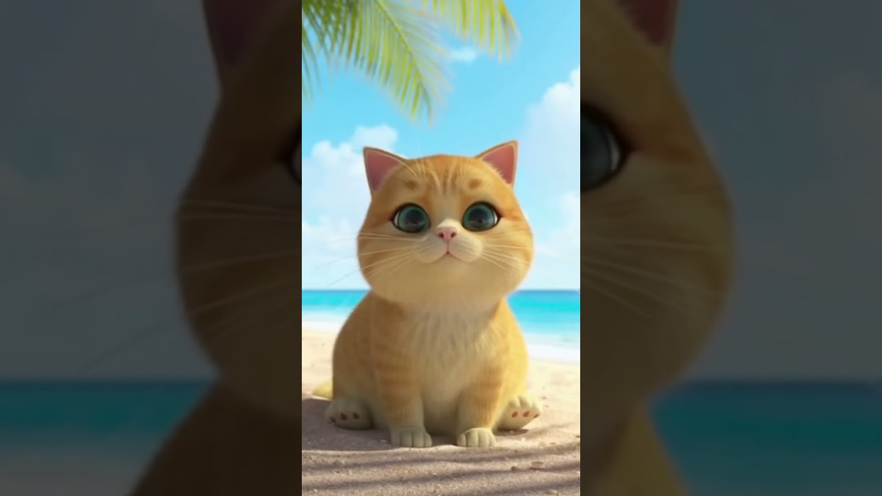 "ASMR Beach Cat Relaxation | Soft Ocean Sounds, Gentle Sand Rustles" 