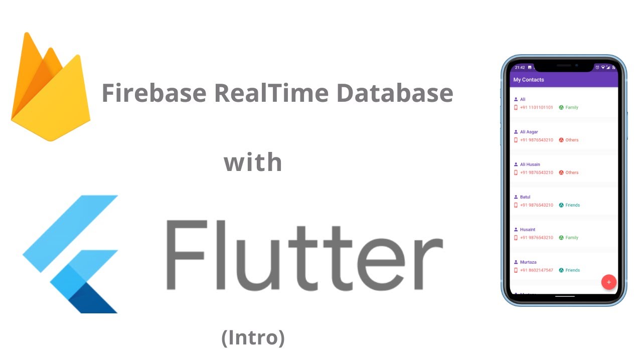 Flutter Fire | Realtime Database with Flutter (Intro) Making a Contacts Saving App in Flutter
