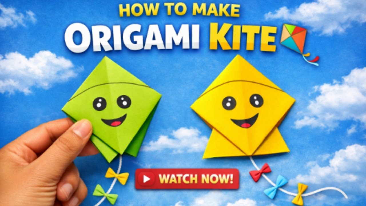 Easy Origami Kite | Cute Paper Craft for Kids