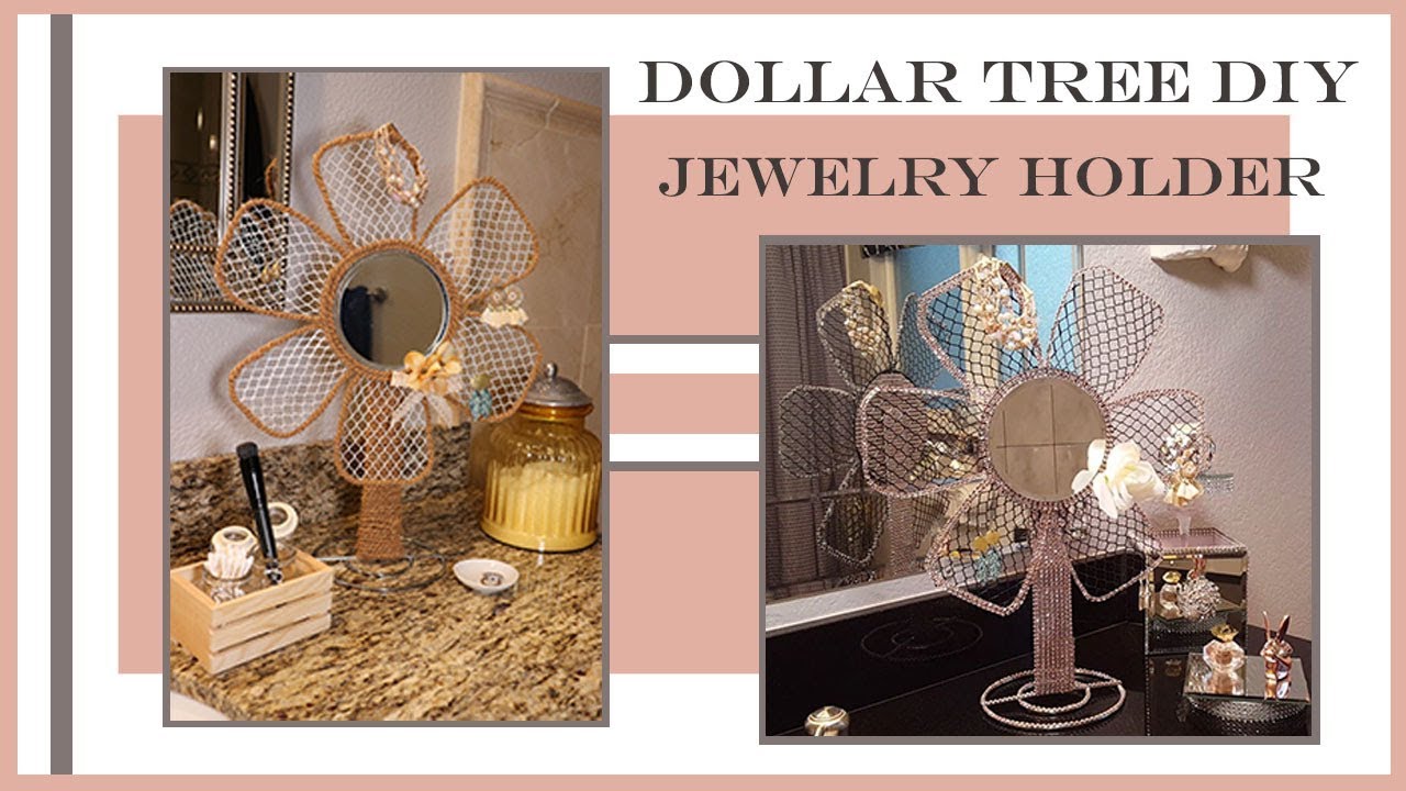 Dollar Tree DIY Farmhouse Style or Glam Earring / Jewelry Holder and Giveaway