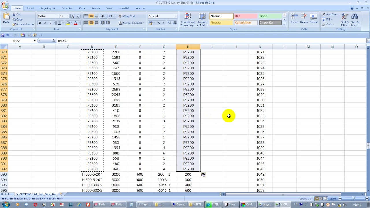 How to Make Cutting NESTING WITH CUT Optimization Pro From Tekla Structure (دروس تعليمية)