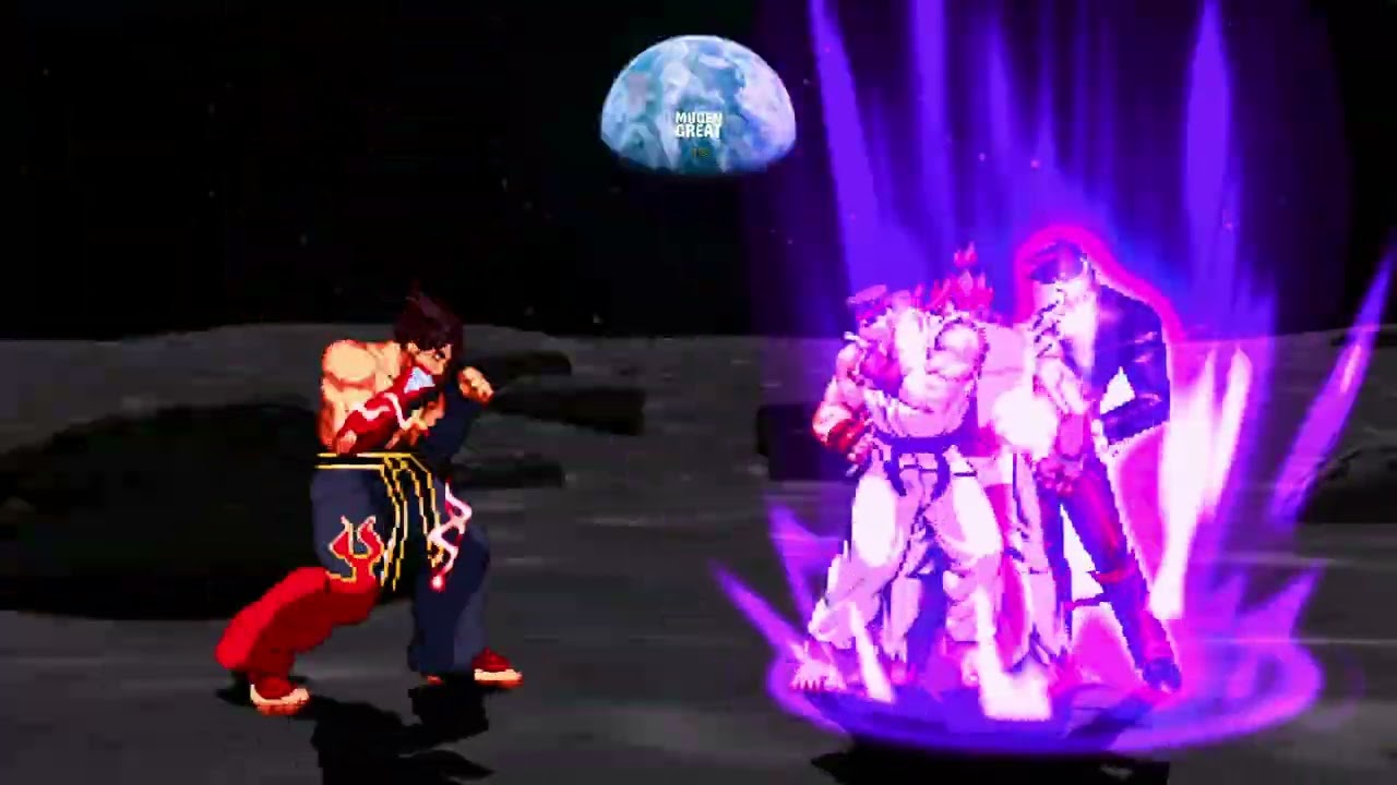 [Mugen GAME] HD Jin Kazama TEA2 (Especial Edición) Vs Ryu TEA2, Akuma TEA2, Iori TEA2