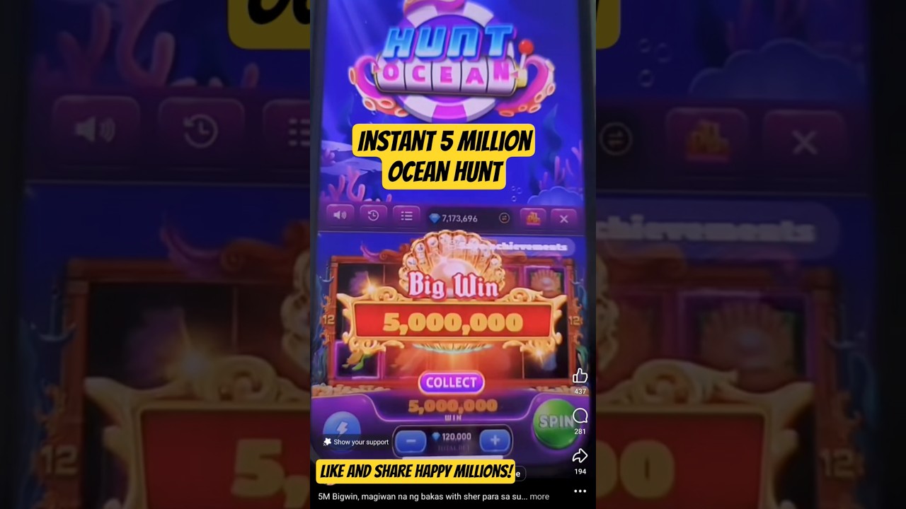 Ocean Hunt Big win 5 Million 😱😱 #poppolive  #shorts