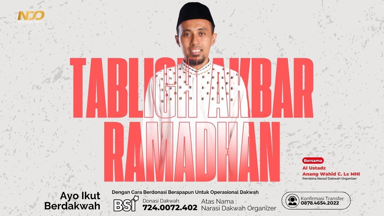 🔴LIVE | Tabligh Akbar Ramadhan |  USTADZ ANANG WAHID C, Lc. M.HI