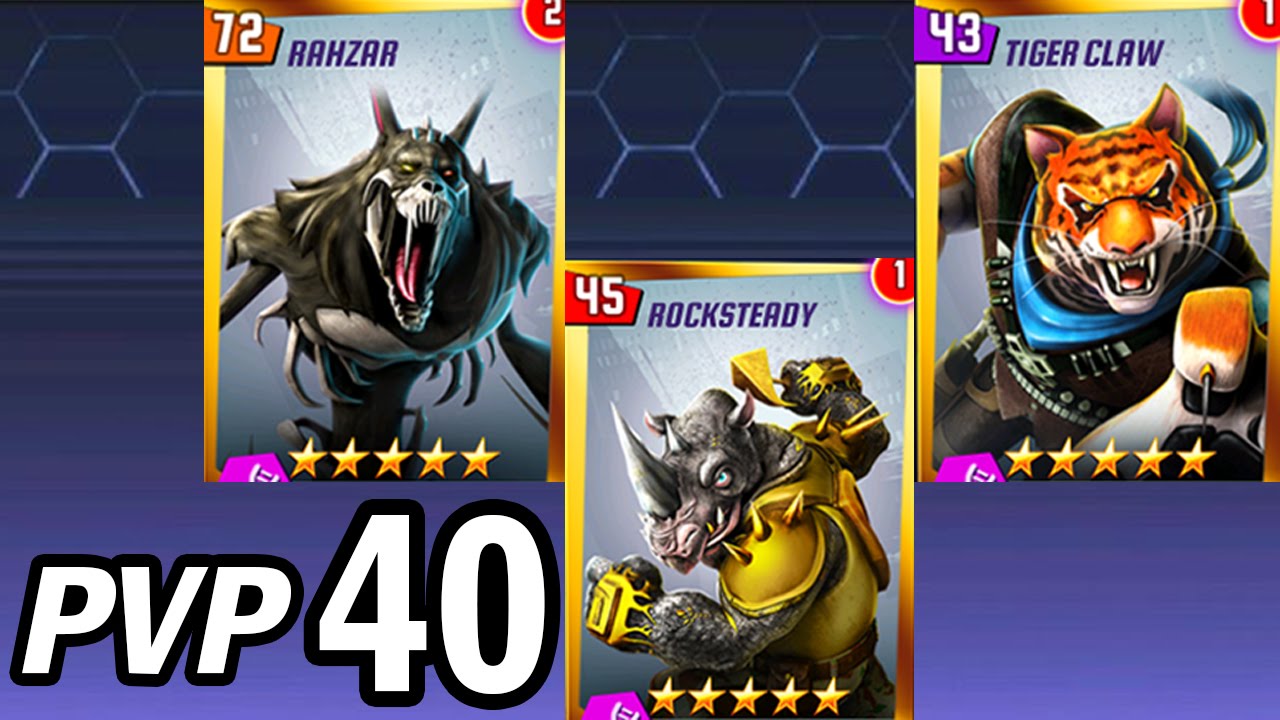 TMNT Legends PVP #40 (Rahzar, Rocksteady, Tiger Claw)