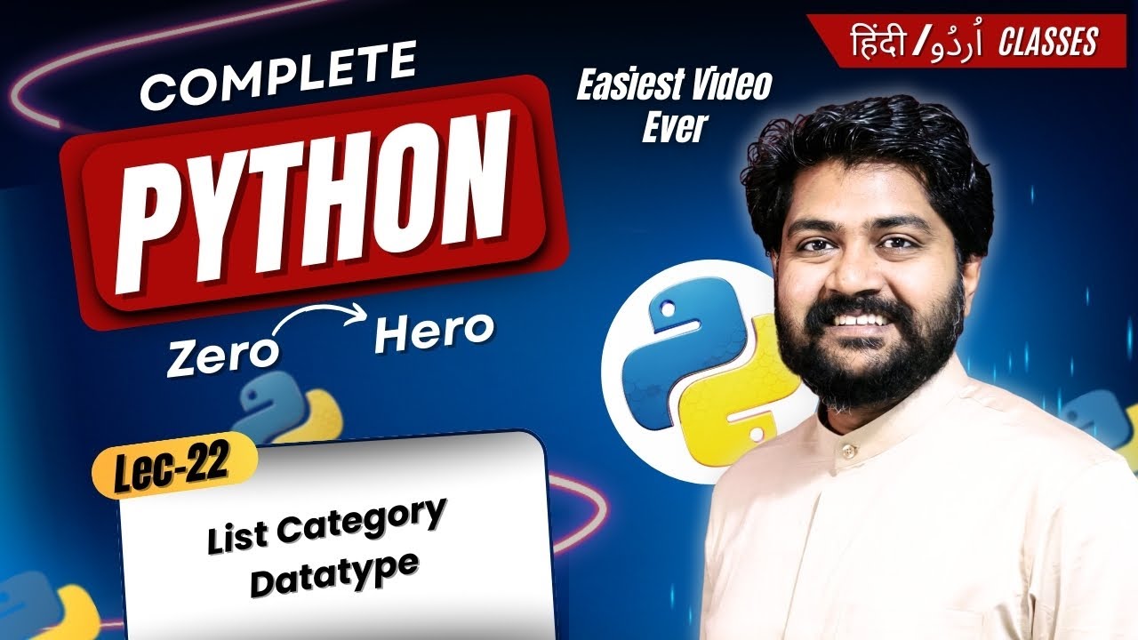 List Category Data type-Hindi/Urdu | Lec-22 | Collection Data type in Python