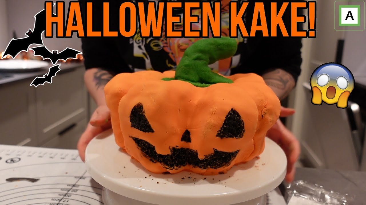 JEG BAKER HALLOWEEN GRESSKAR-KAKE! 🎃