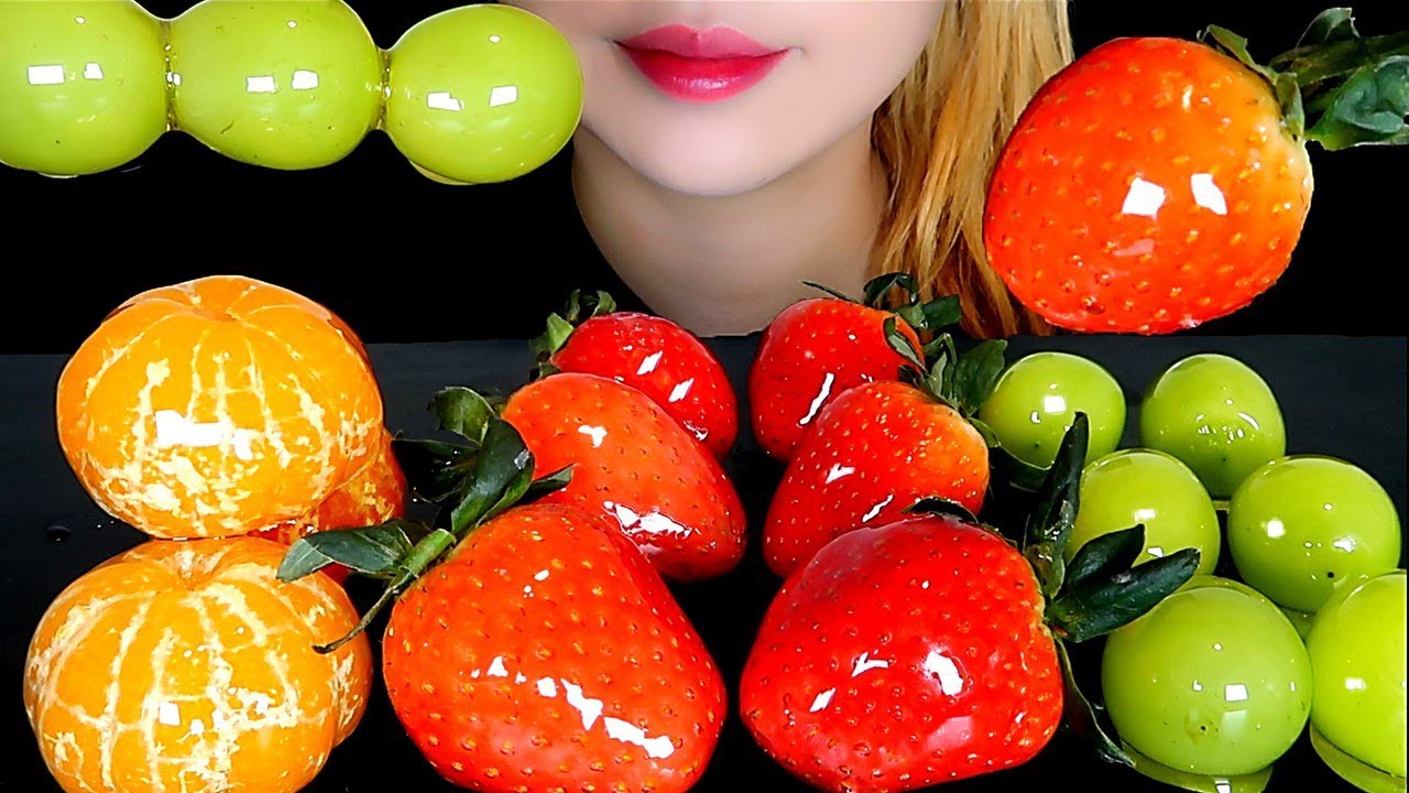 CANDIED FRUIT TANGHULU (STRAWBERRY🍓, GRAPES, TANGERINE🍊)  Mukbang Crunchy Eating sounds