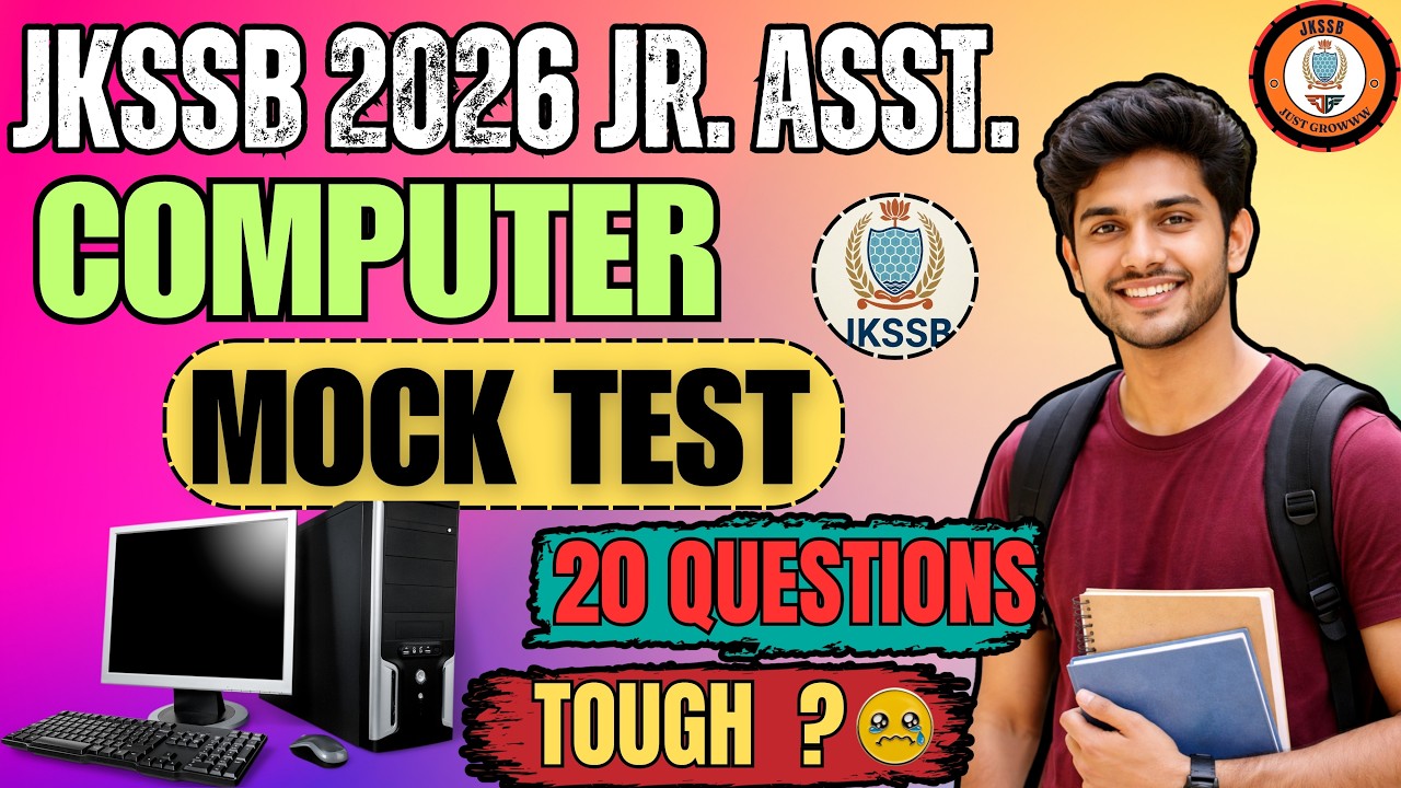 JKSSB 2026 Junior Assistant Computer Mock Test | 20 Important Questions 💻🔥 | Most Expected Paper