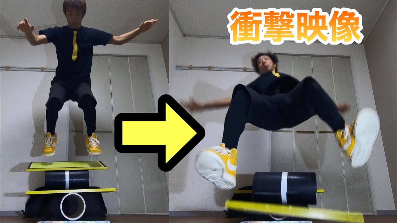 【衝撃映像】大道芸人がローラーバランスで失敗