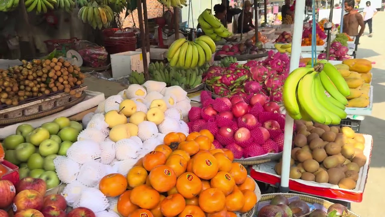 Fresh fruit in Cambodia in the market 