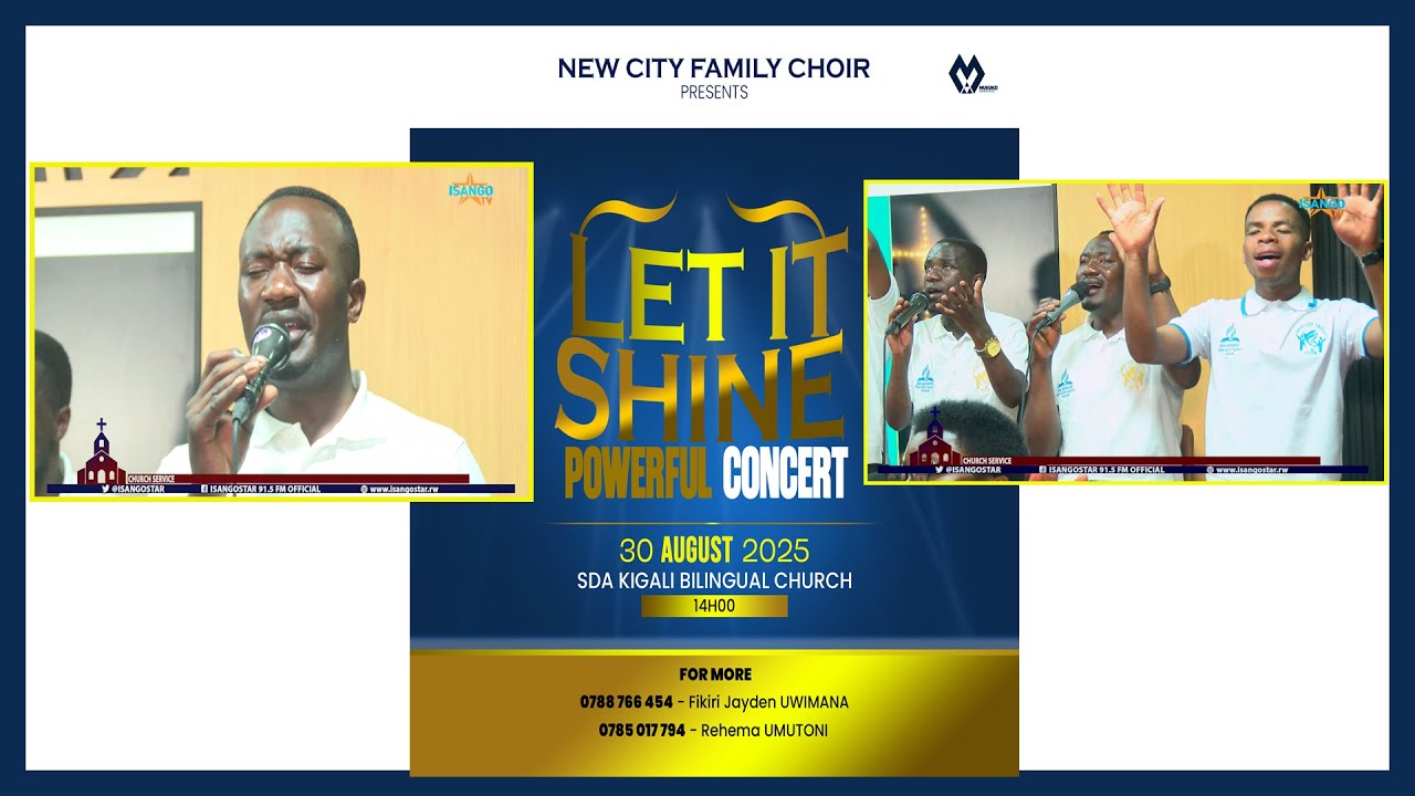 NEW CITY FAMILY CHOIR perfoming live at ISANGO TV - Rebroadcasted.#LET_IT_SHINE_ POWERFULL_CONCERT
