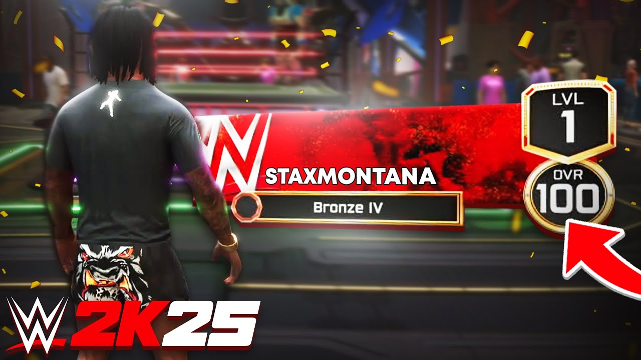 FIRST 100 OVERALL IN WWE 2K25 THE ISLAND! BUYING CLOTHES AND FULL ISLAND TOUR!