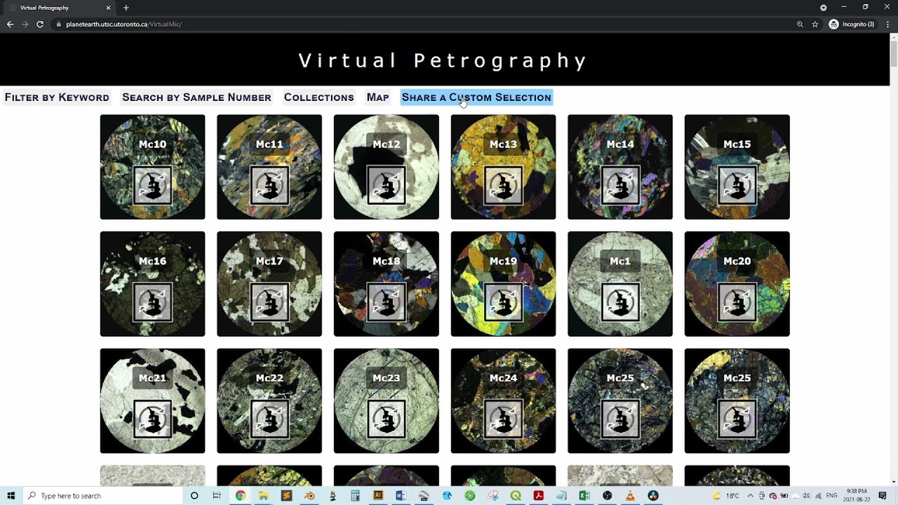 Virtual Petrography 1 minute demonstration