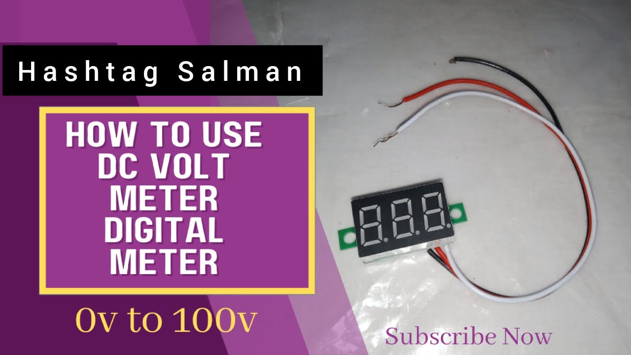 How to use Dc voltmeter digital meter/0v-100v/0v-30v/Hashtag Salman | Hashtag Salman