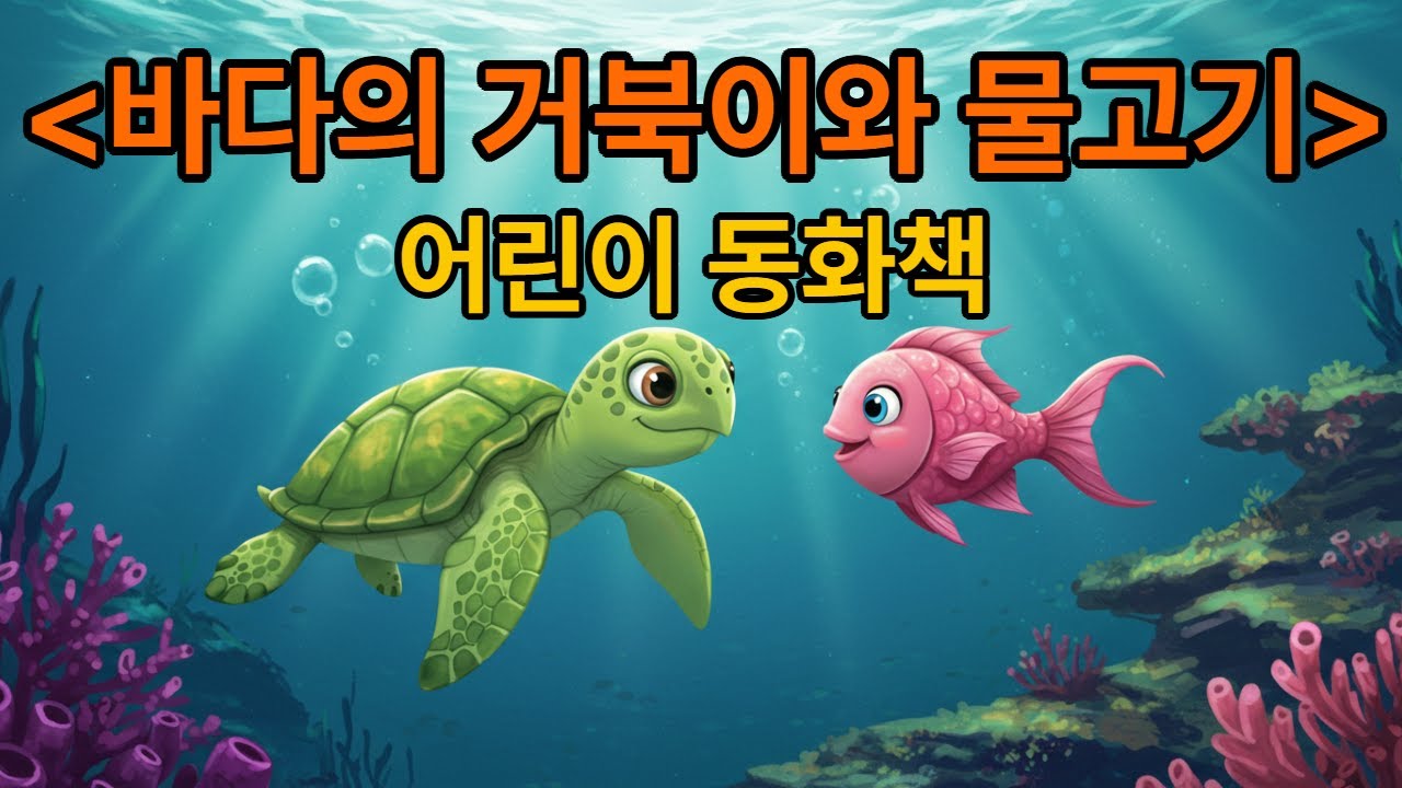 [어린이 동화]바다의 작은 영웅, 거북이🐢🌊 The Little Hero of the Sea, Turtle ✨🐠