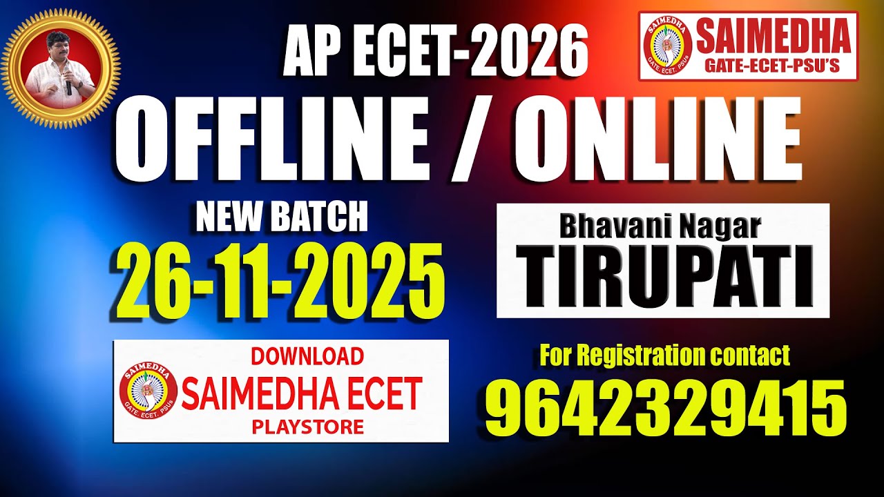 AP ECET-2026 NEW BATCH @ TIRUPATI
