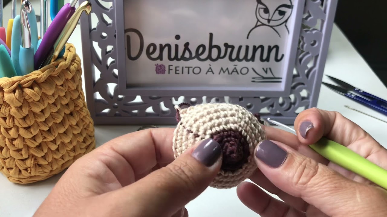 Chaveiro de Mama em Crochê Amigurumi - Outubro Rosa 2021