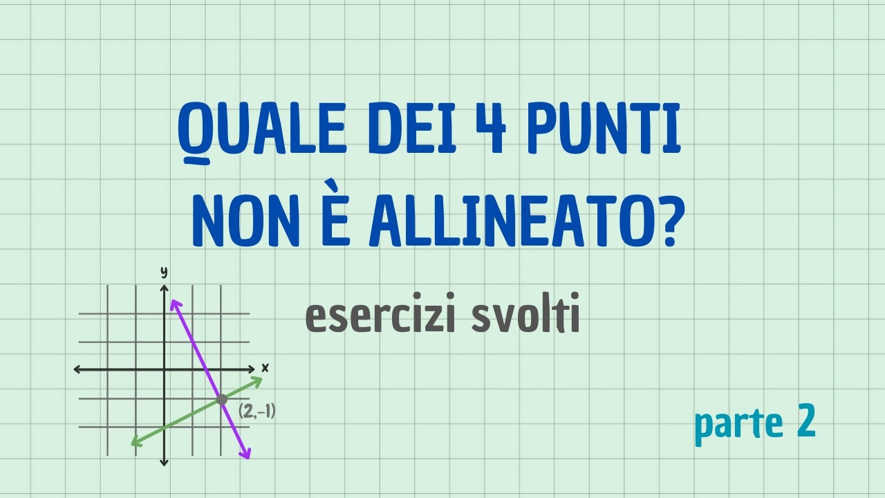 16) trovare il punto non allineato con gli altri - esercizi svolti