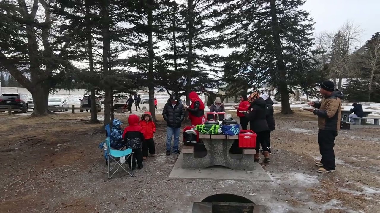 Lunchtime at Frozen Cascade Lake - January 18, 2026