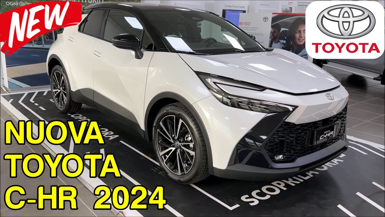 Nuova Toyota C-HR 2024 Suv Coupé Unica e Originale Vediamola Dentro e Fuori, Anche Full Hybrid
