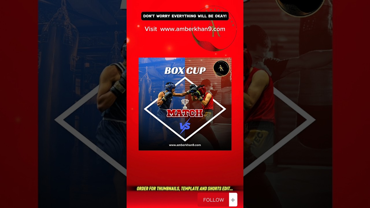 Boxing Championship Cup Poster Design In Canva App yt shorts