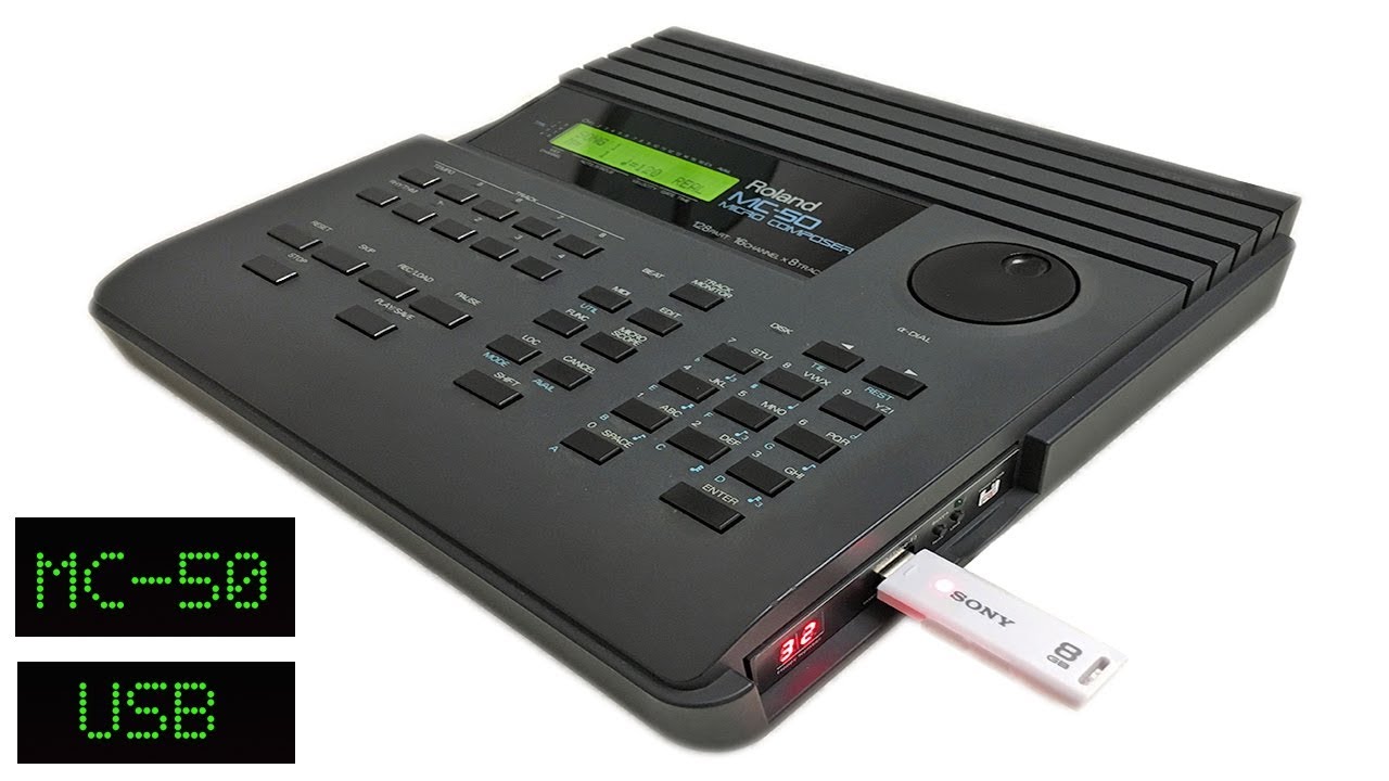 Roland MC-50 With  USB Hard Drive (Replace floppy with usb hardrive)