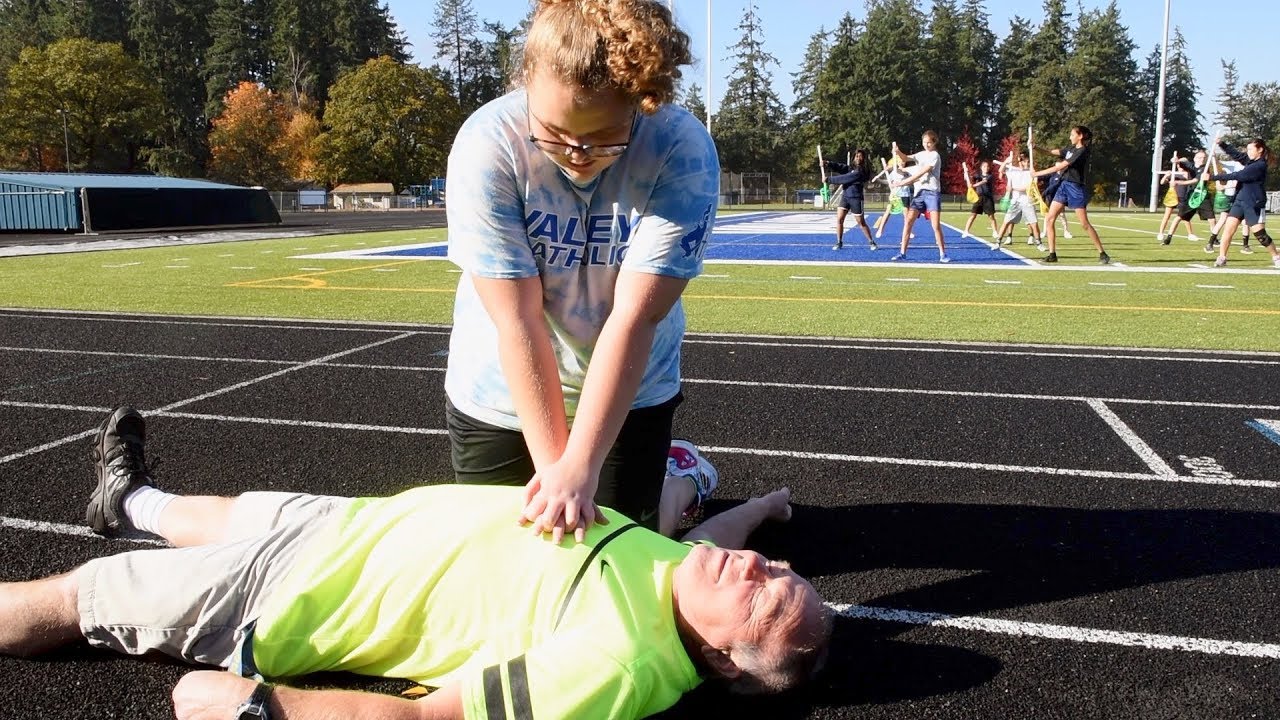 Staying Alive: Valley Catholic School Hands-Only CPR/AED