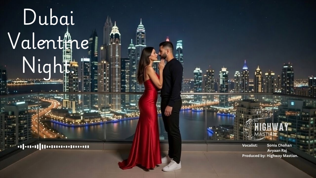 Dubai Valentine Night | Thandi Si Hawa | Romantic Luxury Video #valentines #valentinesday #love