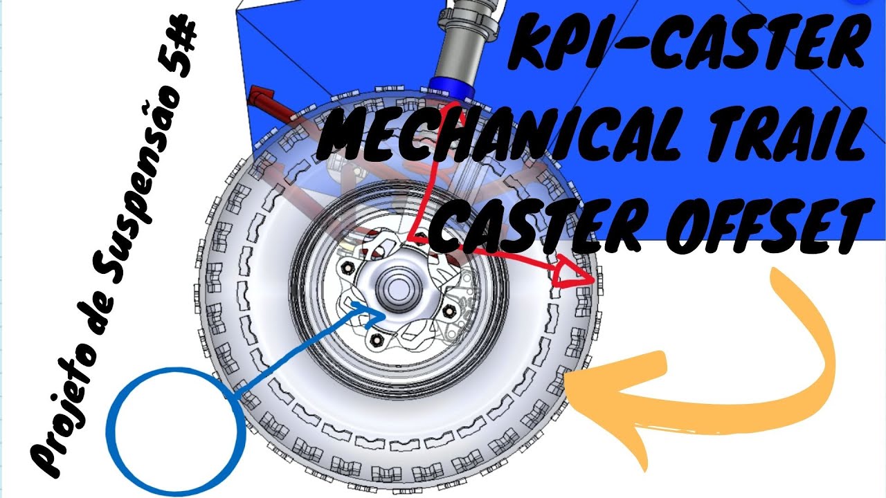 Projeto de Suspensão #5 - KPI,  Caster,  Mechanical Trail, Caster Offset - Baja SAE