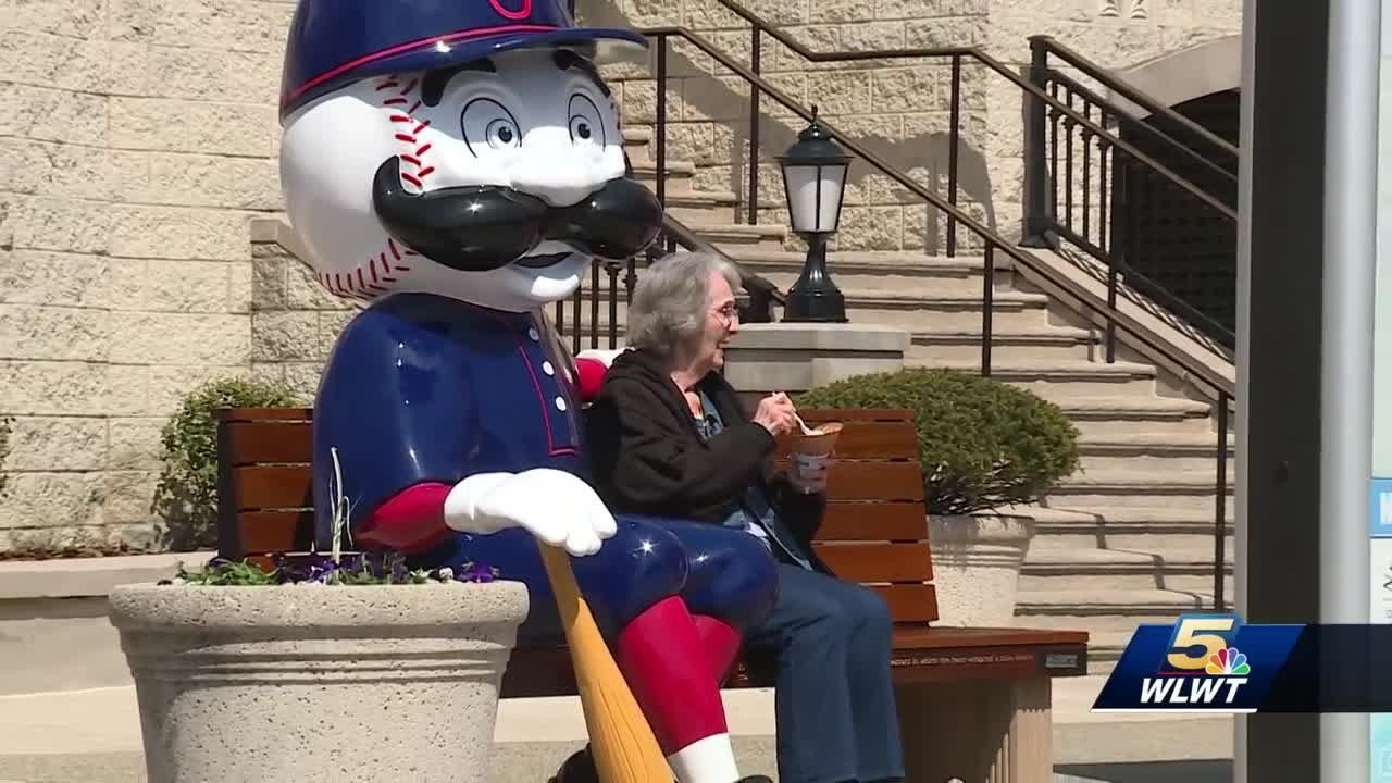 Mr. Redlegs benches showing up around town
