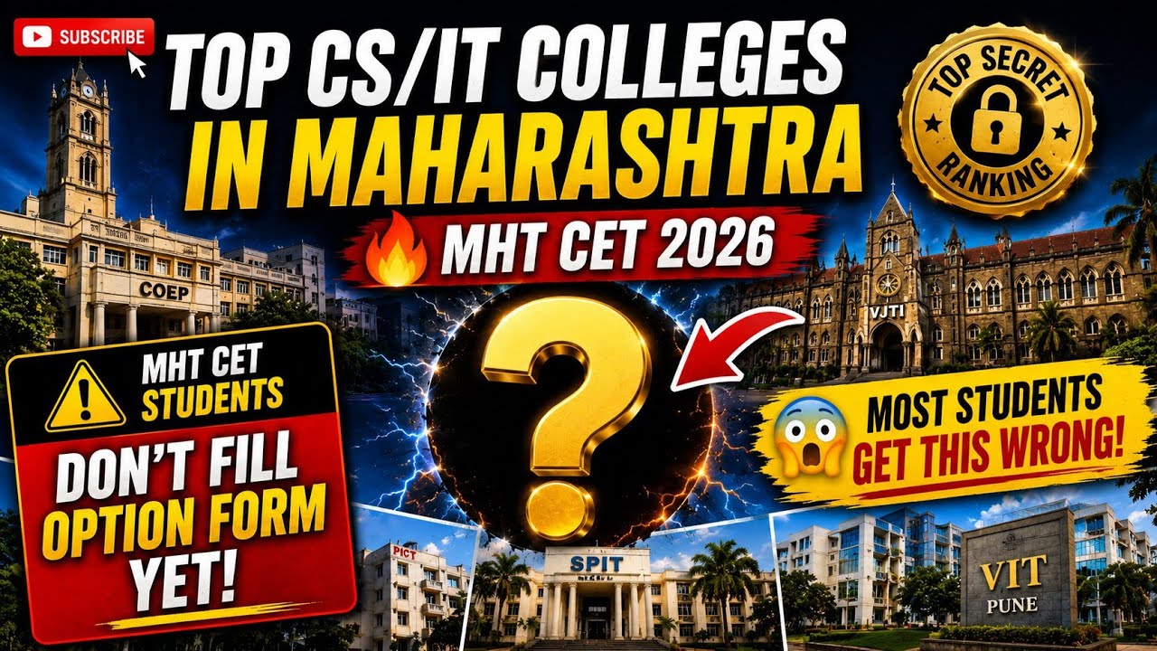 🚨 MHT CET 2026 | Top CS/IT Colleges in Maharashtra Before Option Form Filling 😱