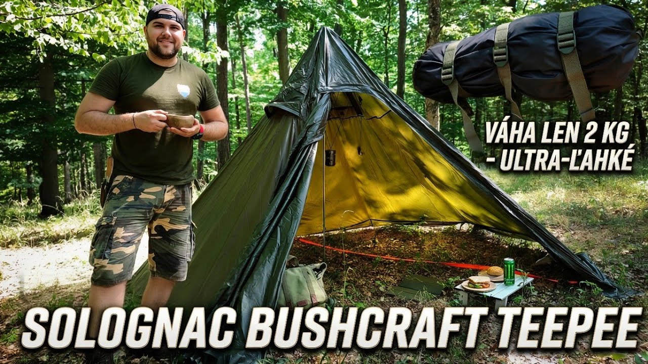 BUSHCRAFT STAN TEEPEE (TÍPÍ) SOLOGNAC - Ľahký a dobre prenosný stan z Decathlonu | Recenzia |
