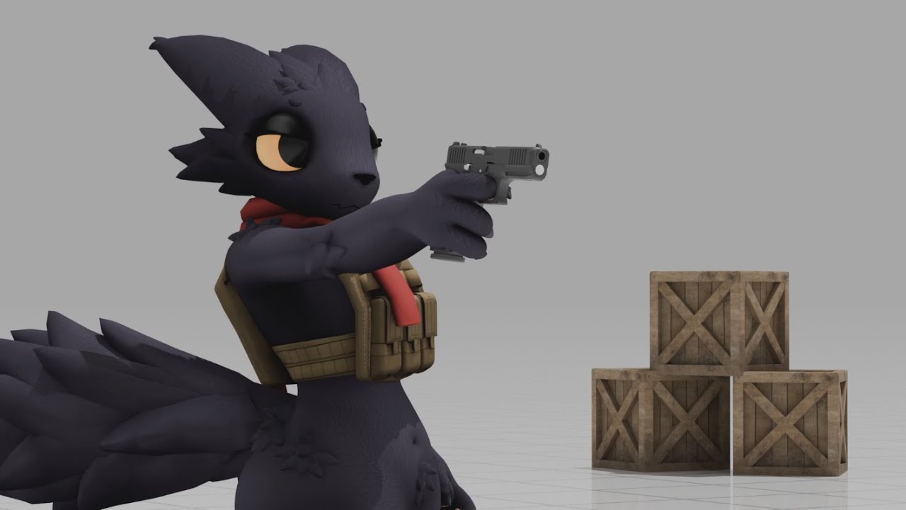 Expie Learns How To Shoot | Blender Animation | Casualties  Unknown