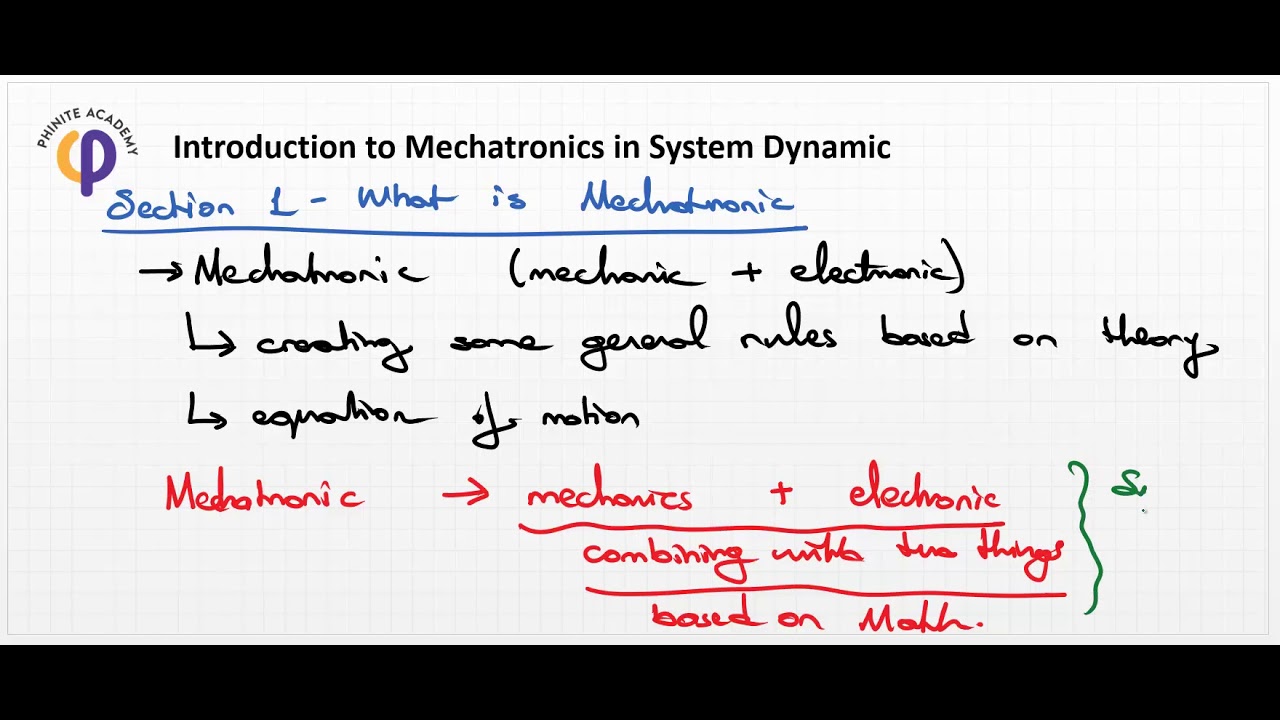 System Dynamics - Les 1 - What is Mechatronic and System Dynamic?