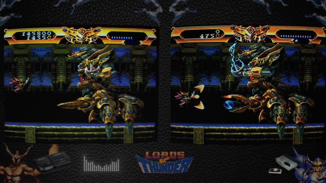 Lords of Thunder - Real consoles comparison Sega CD (SGCD2) VS PC Engine CD-ROM²  - No Emulator.