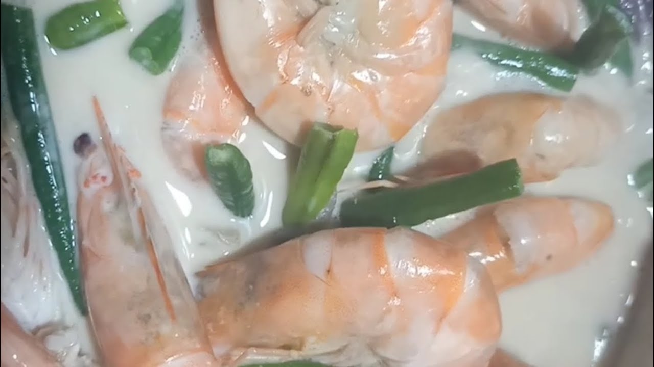 Ginataang hipon with sitaw | Shrimp with string beans | cook in coconut milk 