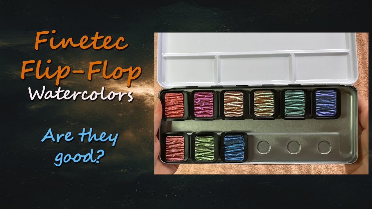 Swatching the Finetec Flip-Flop Watercolors