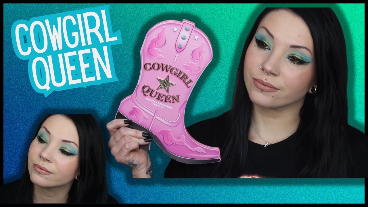 FINALLY  Trying The Cowgirl Queen Makeup Palette | Jeffree Star Cosmetics