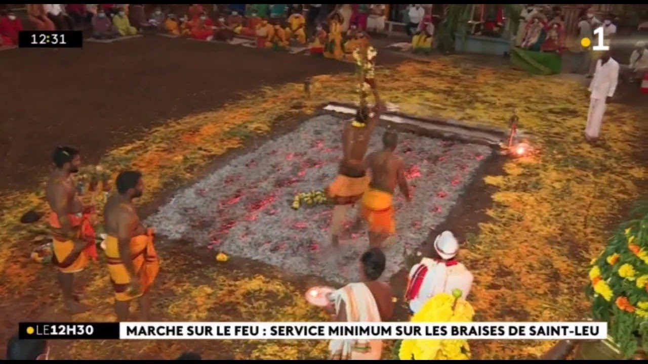 Marche sur le feu maintenue au temple du Portail à Saint-Leu