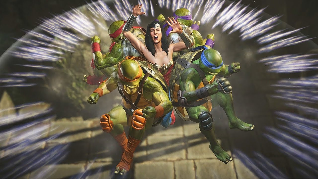 Injustice 2: TMNT Vs Wonder Woman | All Intro/Interaction Dialogues & Clash Quotes + Super Moves