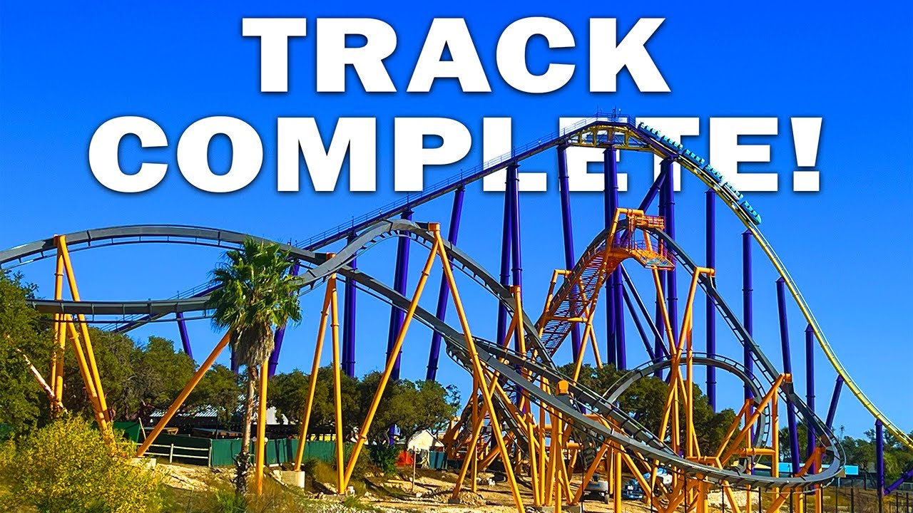 SeaWorld San Antonio Barracuda Strike TRACK INSTALL FINISHED Update 12-19-2025