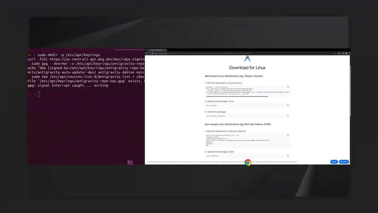 Как установить Antigravity от Google на Ubuntu