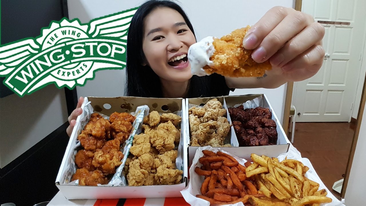 [MUKBANG] WINGSTOP CHICKEN WINGS FEAST!!