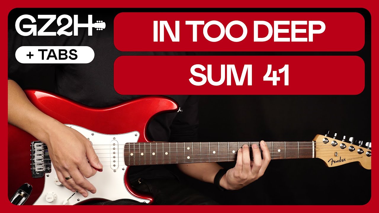 In Too Deep Guitar Tutorial Sum 41 Guitar Lesson |All Parts +TAB + Solo|